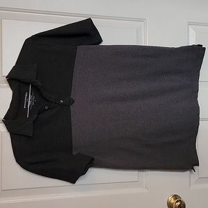 Banana Republic men's short sleeved Polo shirt, Large, black and gray.
